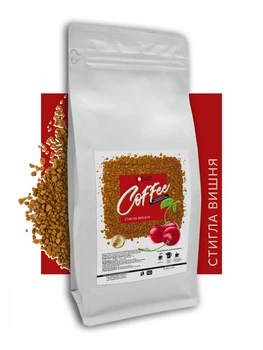 Кофе растворимый сублимированный Leadercoffee Ukraine с ароматом Спелая вишня 500 г