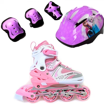 Роликовые коньки Ролики детские Happy Combo Disney ( + защита + шлем ) 39-42, Frozen (розовый) (2T3007E)