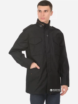 Куртка демісезонна з капюшоном чоловіча Alpha Industries M-65 MJM24000C1 XS Black (640631436511)