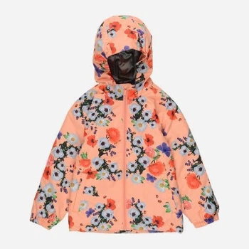 Дитяча демісезонна куртка для дівчинки Huppa Alexis 18160010-01133 98 см Коралова з принтом (4741468878010)