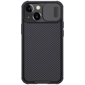Карбонова накладка Nillkin Camshield (шторка на камеру) Apple iPhone 13 (6.1") Чорний / Black Без бренду
