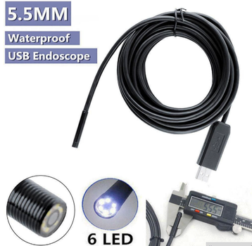 Эндоскоп универсальный автомобильный водонепроницаемый USB HD 3,5м 5,5мм (4014MD)