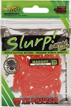Силиконовая приманка Trabucco SLURP BAIT MAGGOT NATURAL RED 50 шт (182-00-050)