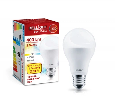 Светодиодная лампа низковольтная LED A55 24/48V 5W E27 4000K Best Price