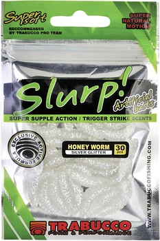 Силіконова приманка Trabucco SLURP BAIT HONEY WORM SILVER GLITTER 30 шт (182-00-260)