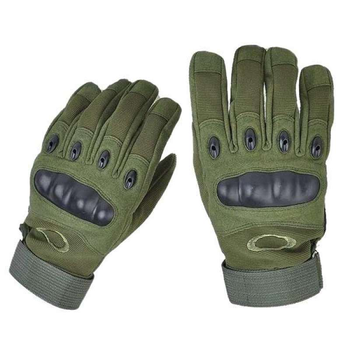 Тактичні рукавички камуфляж олива Оклай розмір M