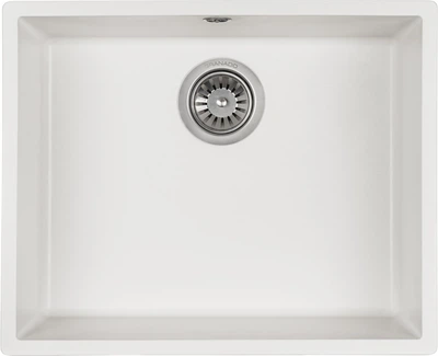 Кухонная мойка гранит GRANADO Under Top Max white (3005) с сифоном