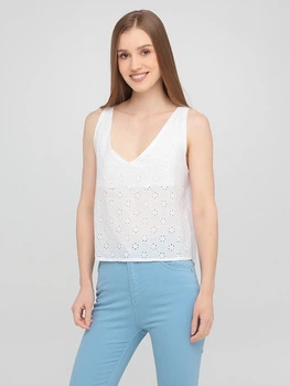 Топ белый с открытой спиной BEBE PLUS 23893 S (60803S) Белый