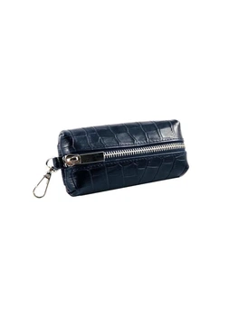 Ключница мужская кожаная DeKOL Classic-8841 синий крокодил