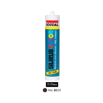 Герметик силиконовый Soudal Silirub Color 310мл Ral 8017 (коричневый шоколад) (000020000000032025) Соудал