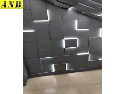 Гибкая полиуретановая форма для изготовления декоративных гипсовых 3D панелей A.N.B. "ЛЭД-КВАДРАТЫ №2" - 3шт