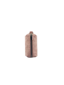 Ключница женская кожаная DeKOL Classic mini-7762r розовые розы