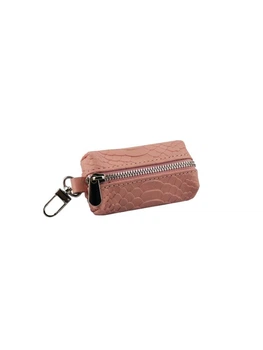 Ключница женская кожаная DeKOL Classic mini-7762pit розовый питон