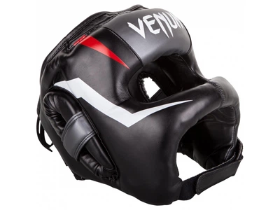 Шолом бамперний VENUM Elite Iron Headgear один розмір чорний/білий/червоний (3975)