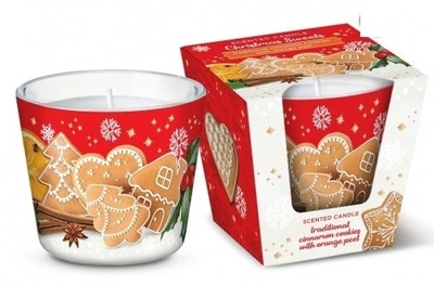 Свічка ароматизована у склі Bartek Candles Різдвяні солодощі 115г. Апельсинове печене