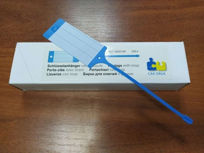 Бірки для ключів SERWO, LOOP LONG із довгим вушкам, сині, 100 шт. 0850134