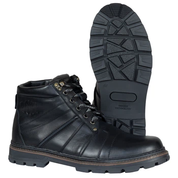 Полуботинки BOXX кожаные зимние с мехом, Black, 46