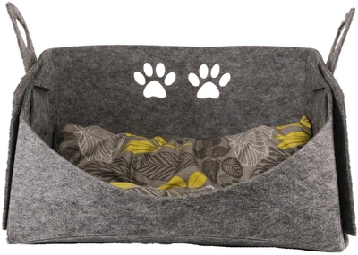 Legowisko z poduszką dla psów i kotów FX Home Flam 48x26x33 cm Grey (2820000014320)
