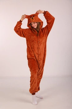 Піжама Кигуруми Kigurumi Бурий Ведмідь Для Дітей І Підлітків Коричневий 165-175 див. (1083/1)