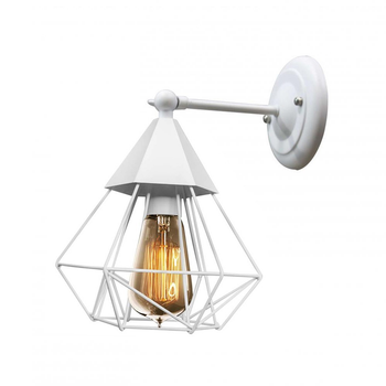 Бра в стиле лофт 100lamp Crystal E27 белый (NL 0535-1 W)