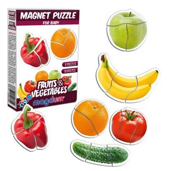 Набор магнитов Baby puzzle "Фрукты и овощи" Magdum ML4031-25 EN