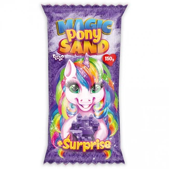 Кинетический песок "Magic Pony Sand" Danko Toys MPS-01 рус, 150 г (Фиолетовый)