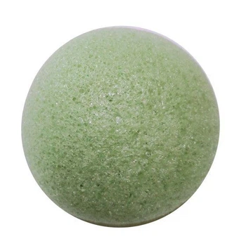 Спонж CS034 Конжаковый, 65*30, зеленый чай, крафтовая упаковка (Konjac конняку) Cosmo Shop