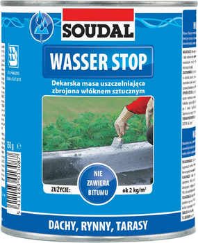 Мастика для гидроизоляции кровли Soudal Wasser Stop 750 мл (00004000WAS0000001)