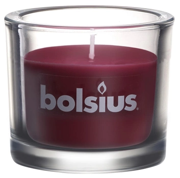 Свеча Bolsius 80/92 в стекле Бордовая (880344)