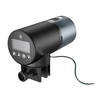 Кормушка для рыб аквариумная автоматическая CHIYE CY-069C с LCD-монитором, литиевый аккумулятор, Черная