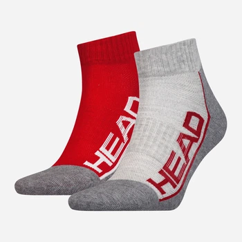 Набор носков HEAD Performance Quarter 2P Unisex 791019001-070 35-38 р 2 пары Красный/Серый (8718824742908)