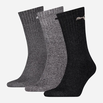 Набор женских носков высоких хлопковых Puma Sport 3-Pack 88035505 35-38 3 пары Antracite-Grey (8713537207010)