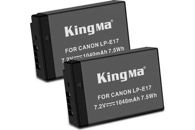 2-Pack LP-E17 комплект из 2 аккумуляторов KingMa для Canon LP-E17 (2 x 1040 mAh)