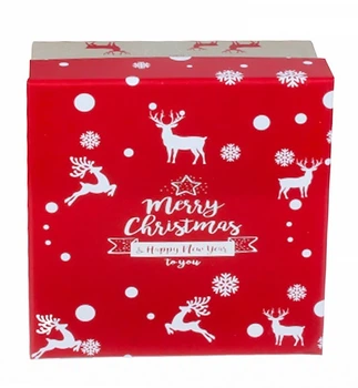Новорічна подарункова коробка "Merry Christmas", 17х17х7, 5 см