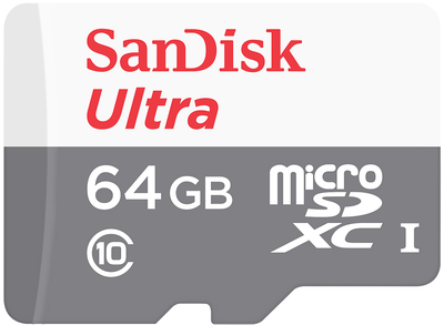 Карта памяти SanDisk microSDXC Ultra 64GB Class 10 UHS-I (SDSQUNR-064G-GN3MN)