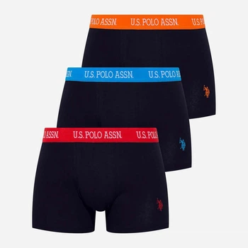 Набір трусів-боксерів чоловічих бавовняних U.S. Polo Assn 80253 2XL 3 шт Темно-сині (8680557254839)
