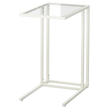 Столик підставка для ноутбука IKEA VITTSJÖ білий скло 903.034.46