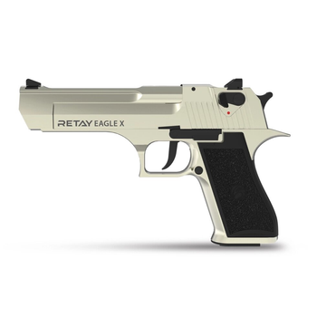 Пистолет стартовый Retay Eagle X Desert Eagle сигнально-шумовой пугач под холостой патрон сатин Ретай (A126154S)