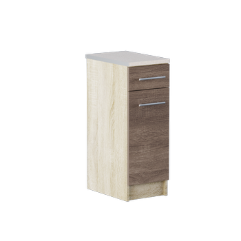 Кухонный модуль Эко Низ ящик 300 со столешницей Комби Дуб Сонома Трюфель 30х46х85 см