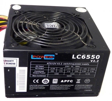 Блок питания LC Power LC6550 v2.2, 550W, ATX Б/У 5569