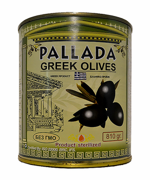 Маслини PALLADA 70-90 з/до 0,4 кг чорні