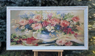 Картина гобеленова Букет 60х120 см 40005084