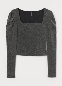 Блуза H&M XS Срібний 0907953_блест_01