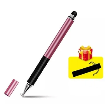 Cтилус Ankndo ёмкостный металлический двухсторонний для рисования Pink плюс чехол