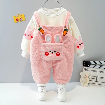Костюм детский двойка теплый Rabbit (Розовый 90см) 2 года