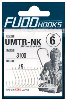 Крючки Fudo Hooks UMI Tanago W/Ring Black 13 4 г 16 шт (FHBN310113)