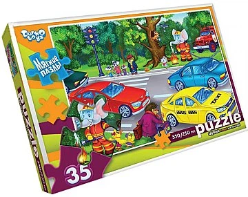 Мягкие пазлы 35 элементов S35-09 "Слоны пожарные" - Danko Toys (20-837706)