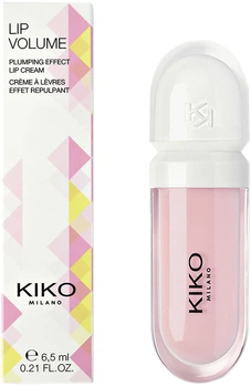 Крем для губ с эффектом объема Kiko Milano Lip Volume розовый 01 6 мл (8025272645164)