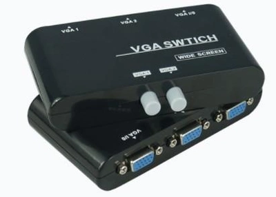 VGA свич для переключения 1 монитора на несколько источников на 2 разьема/порта свитч коммутатор Switch (534857266) Черный