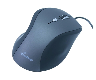 Мышь проводная MediaRange 5-кнопок , black/grey (MROS202)